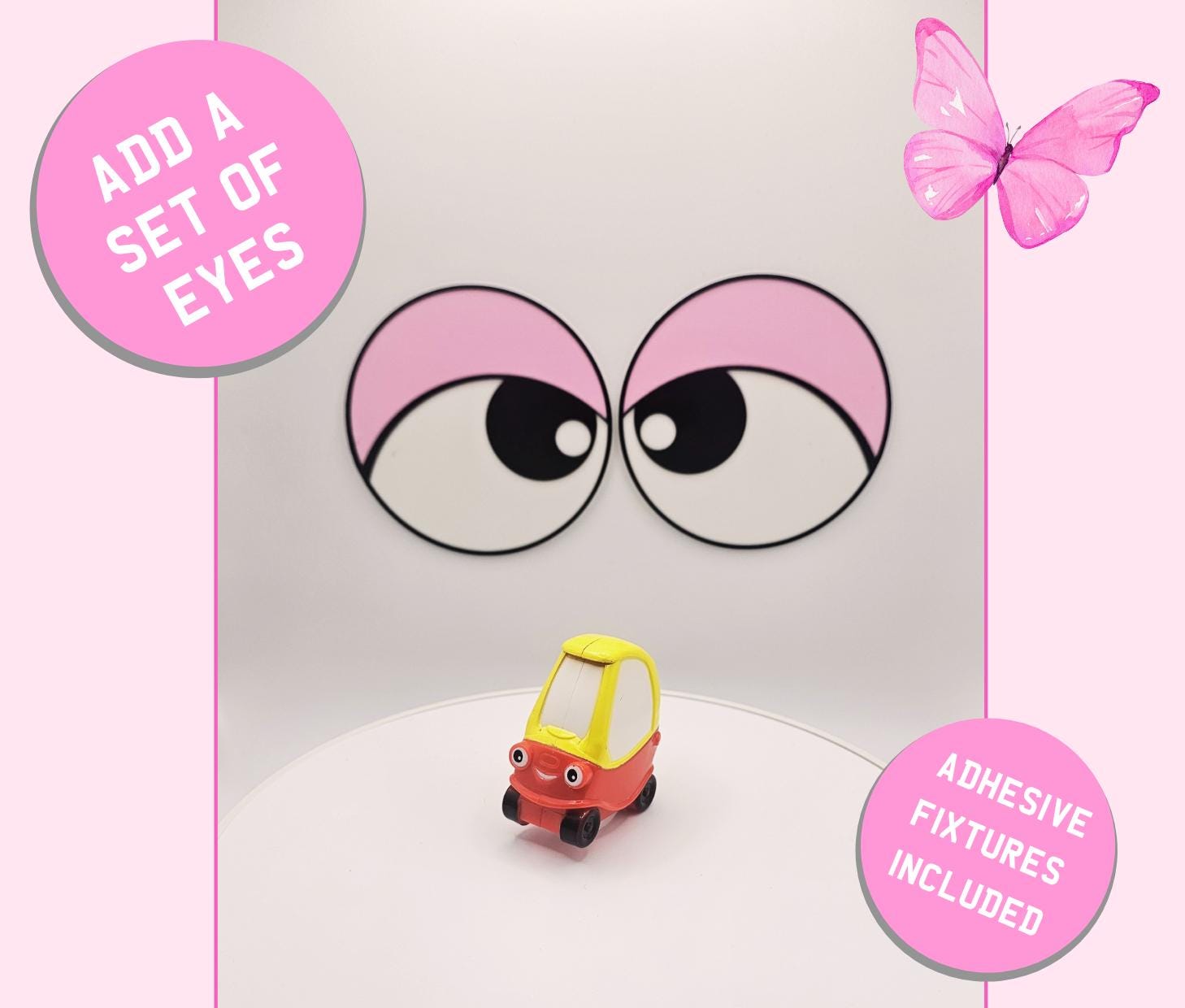 Little Tikes Pink Butterfly Number Plate (PACK OF 2) Cosy Coupe, Ride on Car, Children's Car License Plate. Cozy Coupe Accessories