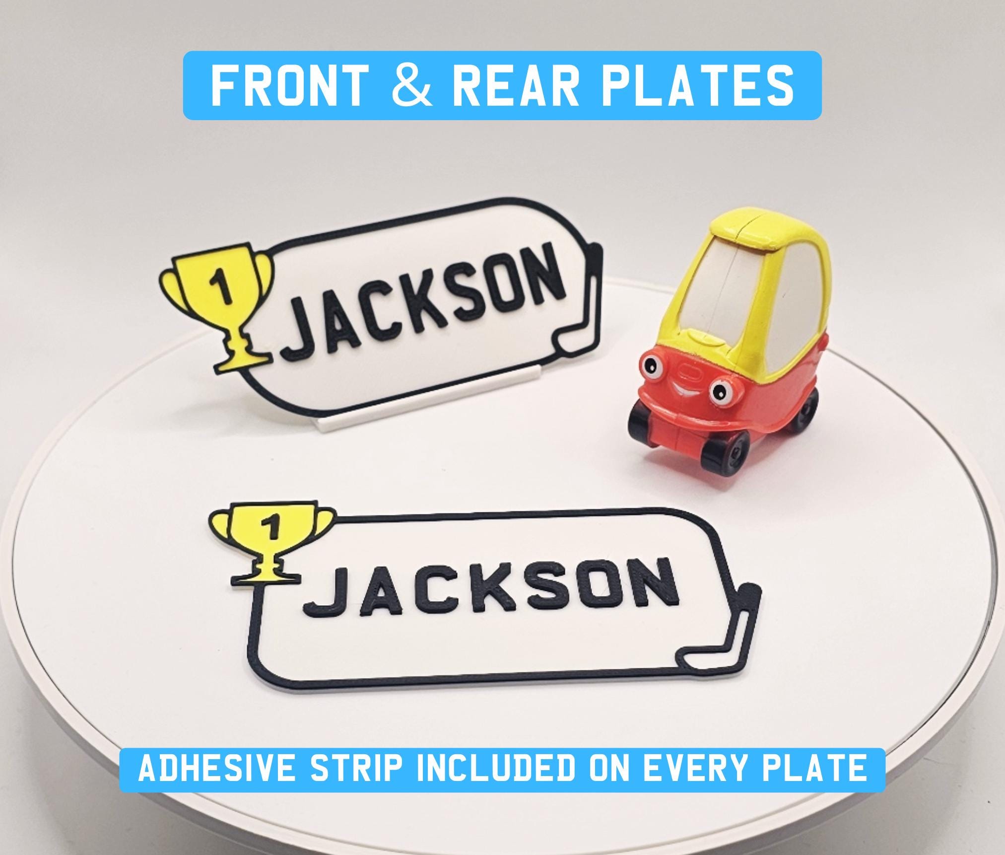 Little Tikes Number Plate, Golf Cart, Cosy Coupe, Ride on, Children's Car License Plate. Cozy Coupe Stickers, Golf Caddy Theme. 2nd Birthday