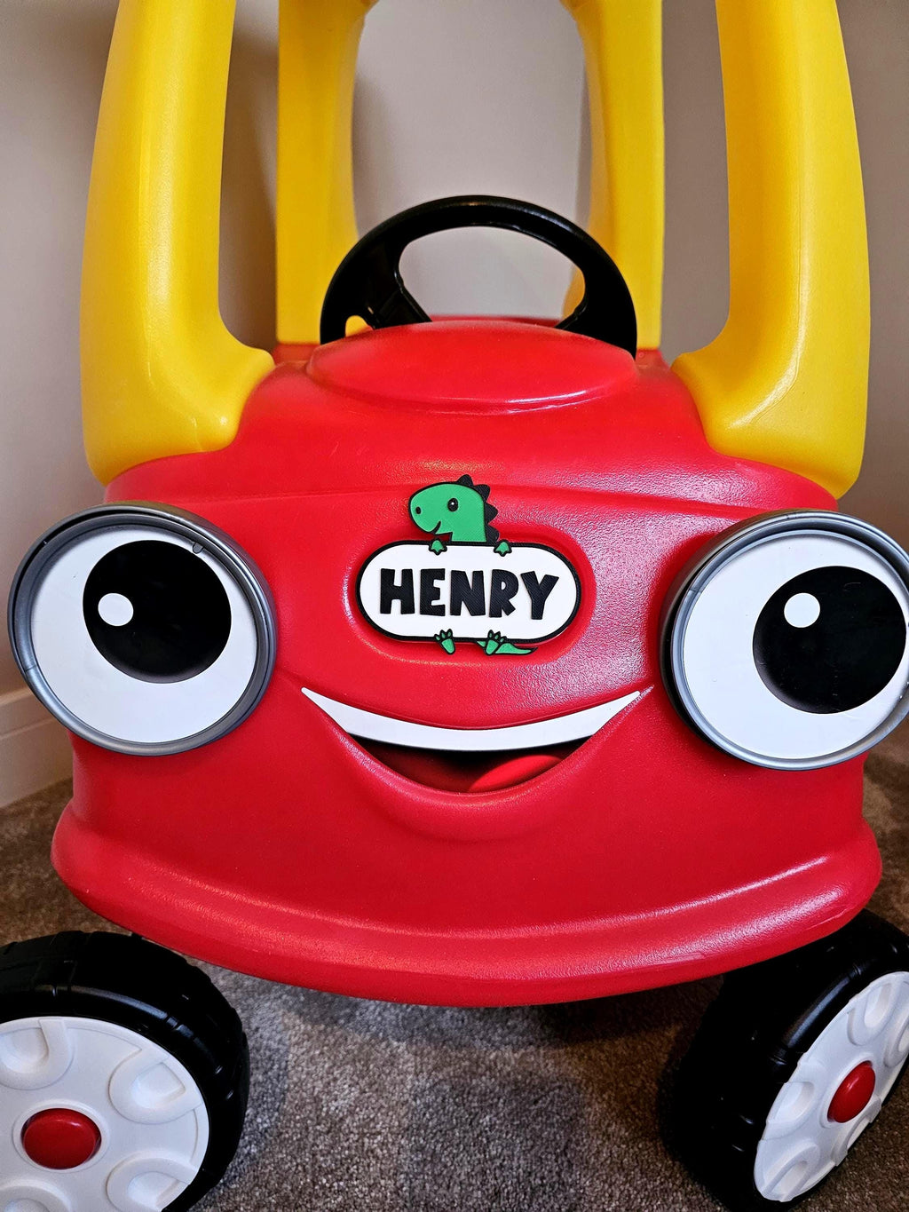 Little Tikes Number Plate, Dinosaur Theme (PACK OF 2) Cozy Coupe, Children's Car License Plate. Cozy Coupe Stickers, personalised Licence