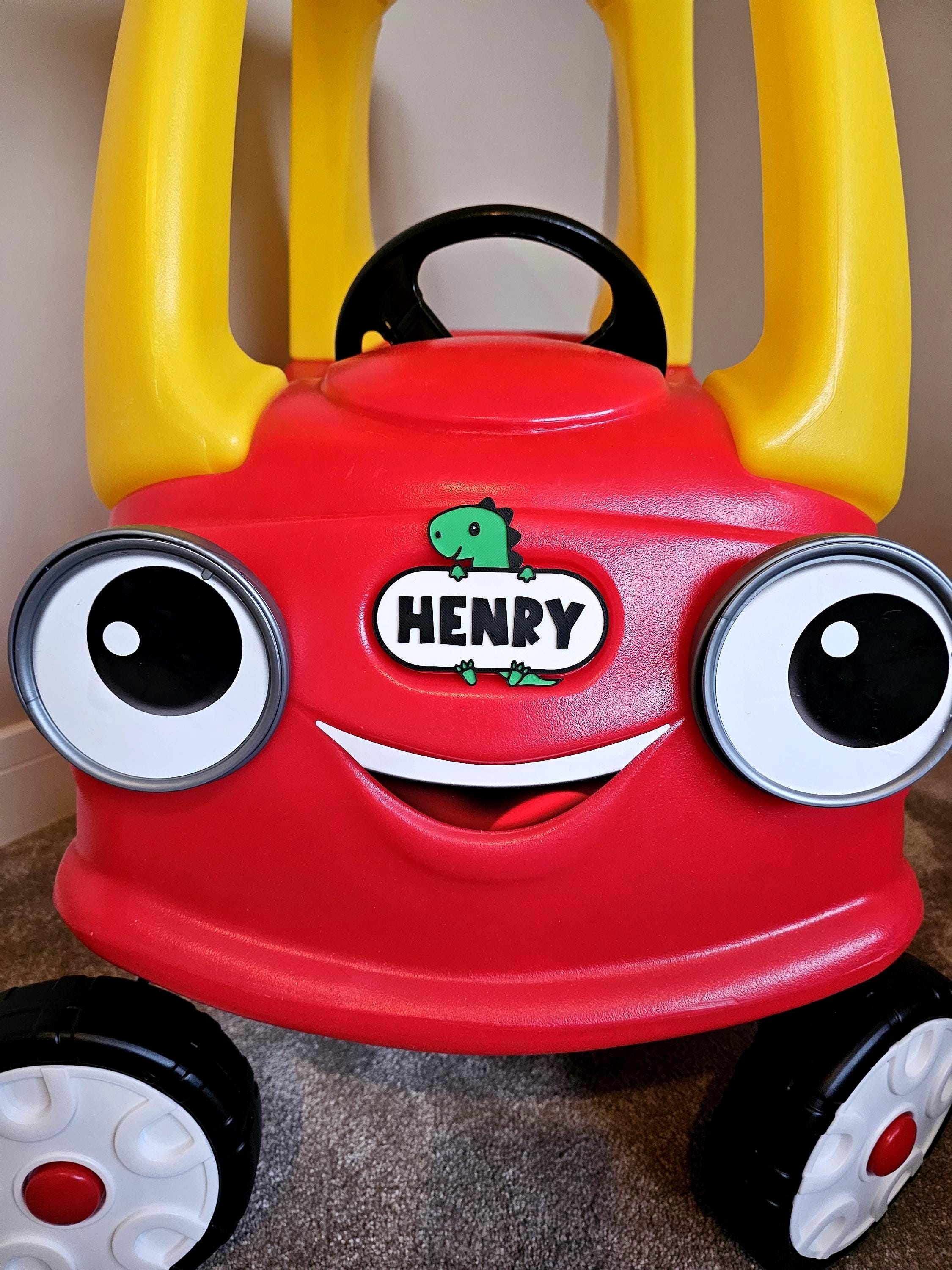 Little Tikes Number Plate, Dinosaur Theme (PACK OF 2) Cozy Coupe, Children's Car License Plate. Cozy Coupe Stickers, personalised Licence