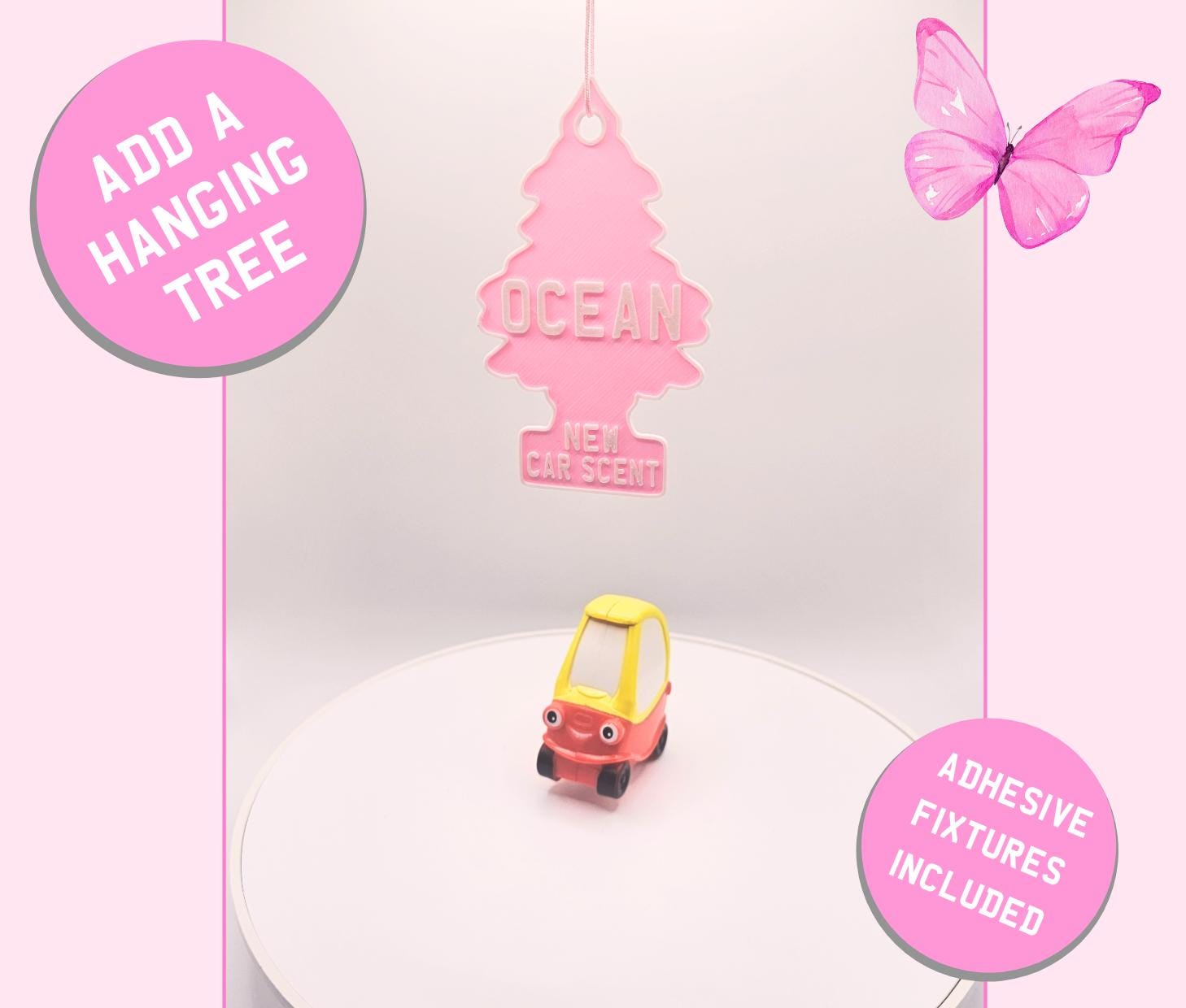 Little Tikes Pink Butterfly Number Plate (PACK OF 2) Cosy Coupe, Ride on Car, Children's Car License Plate. Cozy Coupe Accessories