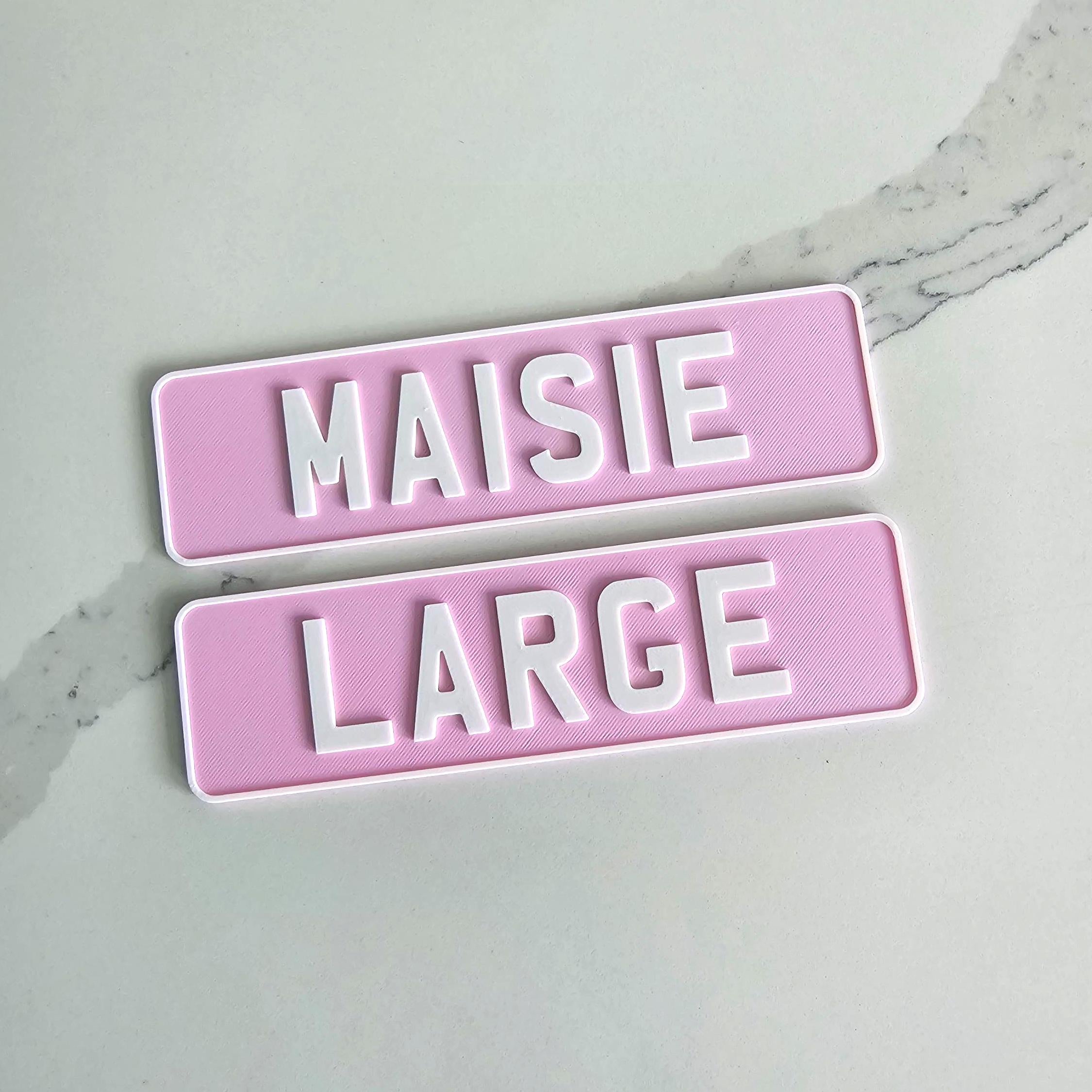 Pink License Plate, Personalised number plate, Toddler Gift, Ride on Car, 4th Birthday gift, New car gift, Mobility Scooters and Quad Bikes