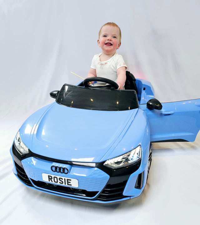 Blue ride-on plate