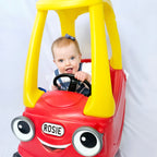 Personalised UK Style Number Plate Set for Little Tikes Cozy Coupe - Gift for Toddlers with Optional Extras