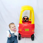 Personalised UK Style Number Plate Set for Little Tikes Cozy Coupe - Gift for Toddlers with Optional Extras
