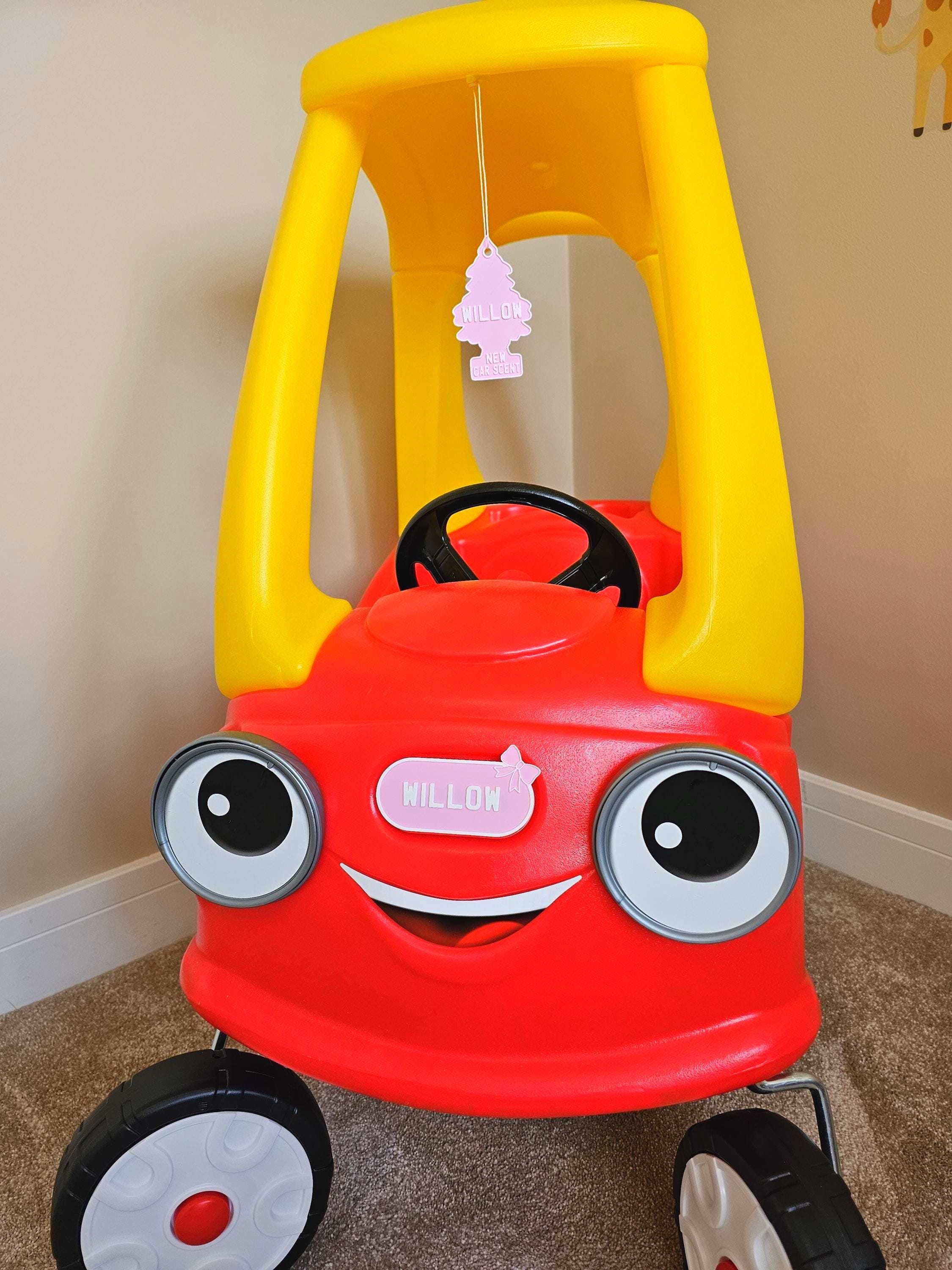 Little Tikes Pink Number Plate (PACK OF 2) Cosy Coupe, Ride on, Children's Car Licence Plate. Cozy Coupe Stickers, personalised numberplate