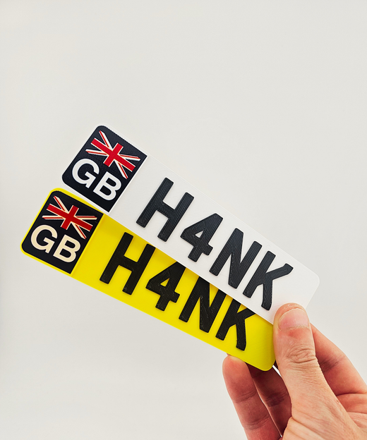 Personalised Ride-On Car Number Plate