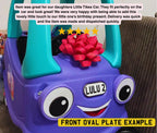 Little Tikes Number Plate (PACK OF 2) Cosy Coupe, Ride on, Children's Car License Plate. Cozy Coupe Stickers, Mini personalised numberplate