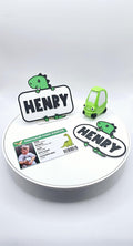 Little Tikes Number Plate, Dinosaur Theme (PACK OF 2) Cozy Coupe, Children's Car License Plate. Cozy Coupe Stickers, personalised Licence