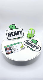 Little Tikes Number Plate, Dinosaur Theme (PACK OF 2) Cozy Coupe, Children's Car License Plate. Cozy Coupe Stickers, personalised Licence