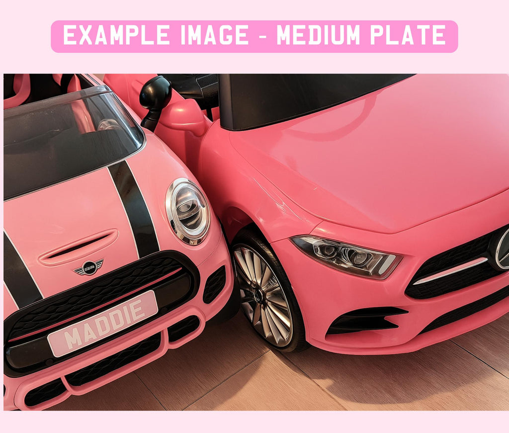 Pink License Plate, Personalised number plate, Toddler Gift, Ride on Car, 4th Birthday gift, New car gift, Mobility Scooters and Quad Bikes