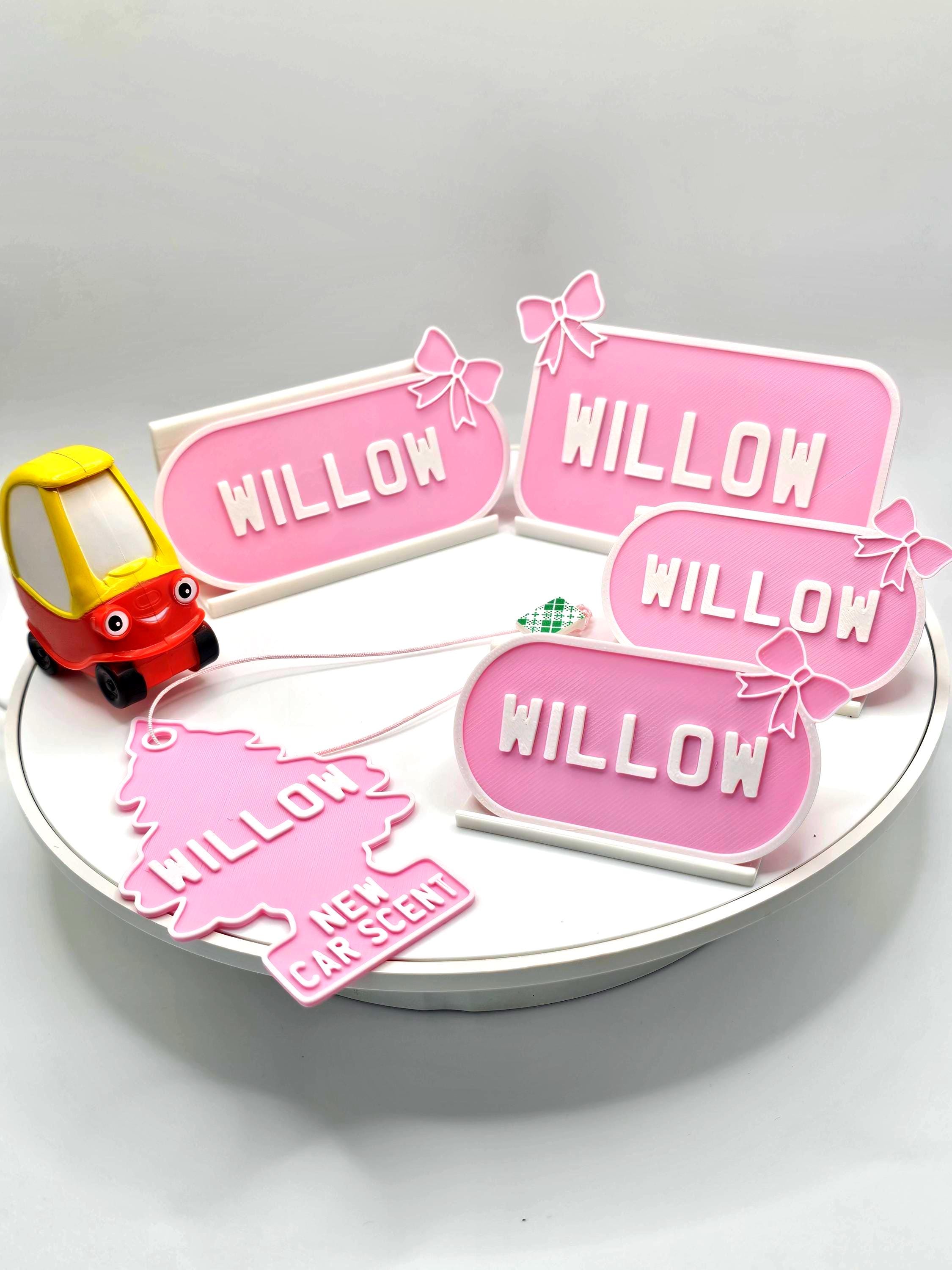 Little Tikes Pink Number Plate (PACK OF 2) Cosy Coupe, Ride on, Children's Car Licence Plate. Cozy Coupe Stickers, personalised numberplate