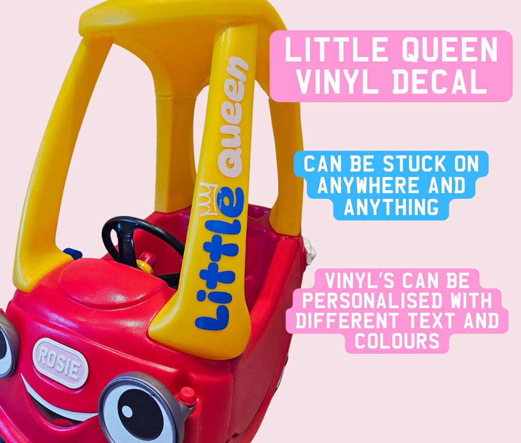 Little Tikes Pink Number Plate (PACK OF 2) Cosy Coupe, Ride on, Children's Car Licence Plate. Cozy Coupe Stickers, personalised numberplate