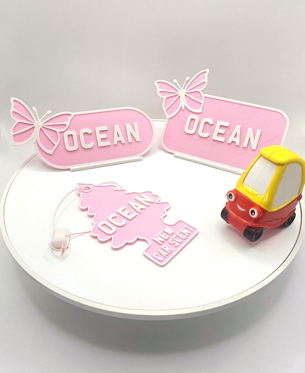 Little Tikes Pink Butterfly Number Plate (PACK OF 2) Cosy Coupe, Ride on Car, Children's Car License Plate. Cozy Coupe Accessories