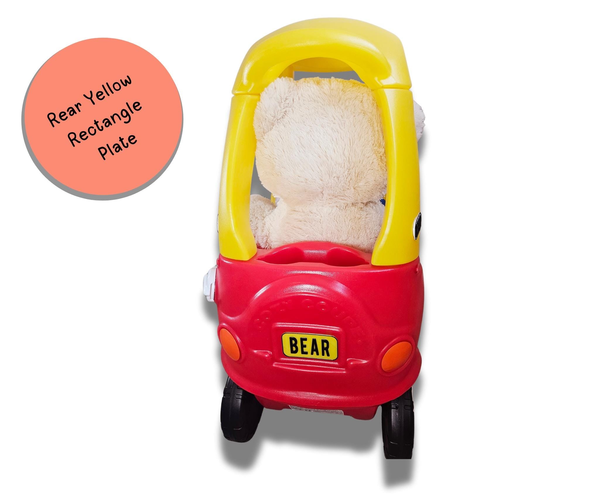 Little Tikes Number Plate (PACK OF 2) Cosy Coupe, Ride on, Children's Car License Plate. Cozy Coupe Stickers, Mini personalised numberplate